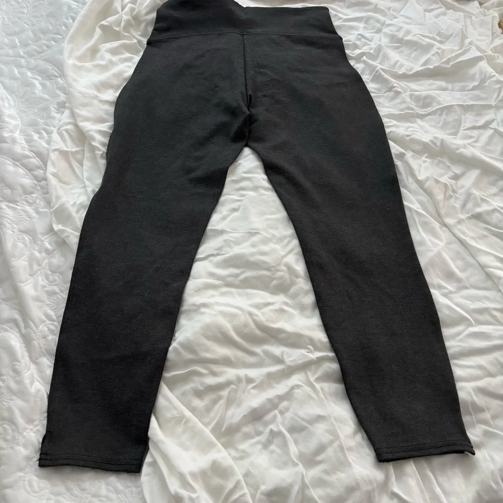 Spanx Ponte Ankle High Waist Grey Heather Pull On Leggings Size Petite M